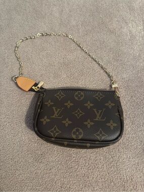 Brown monogram pochette